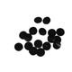 Plastic Buttons, Dome Black - 100g